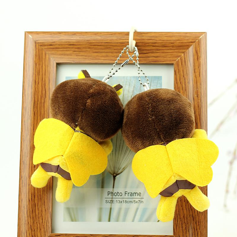 12cm Bee Festival Plush Doll Animation Bee Festival Activity Decoration Gift Cute Plush Small Pendant Plush Bee Doll Bag Pendant