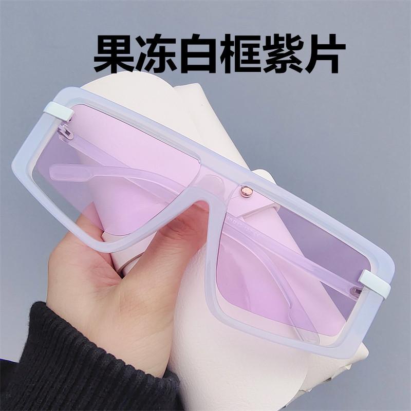 New Large Frame Joined Body Square Sunglasses Women's Brand Designer Fashion Sun Glasses Classic Men's Vintage Eyewear UV400