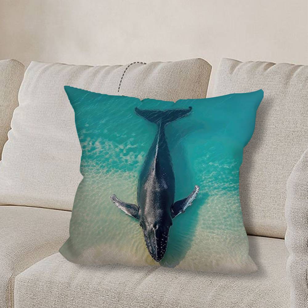 O-Orca Velryba W-Velryby Povlak na polštář Pohovka Obývací pokoj Ložnice Čelo postele Opěrka Polštář Čtvercový polštář Čas na zdřímnutí