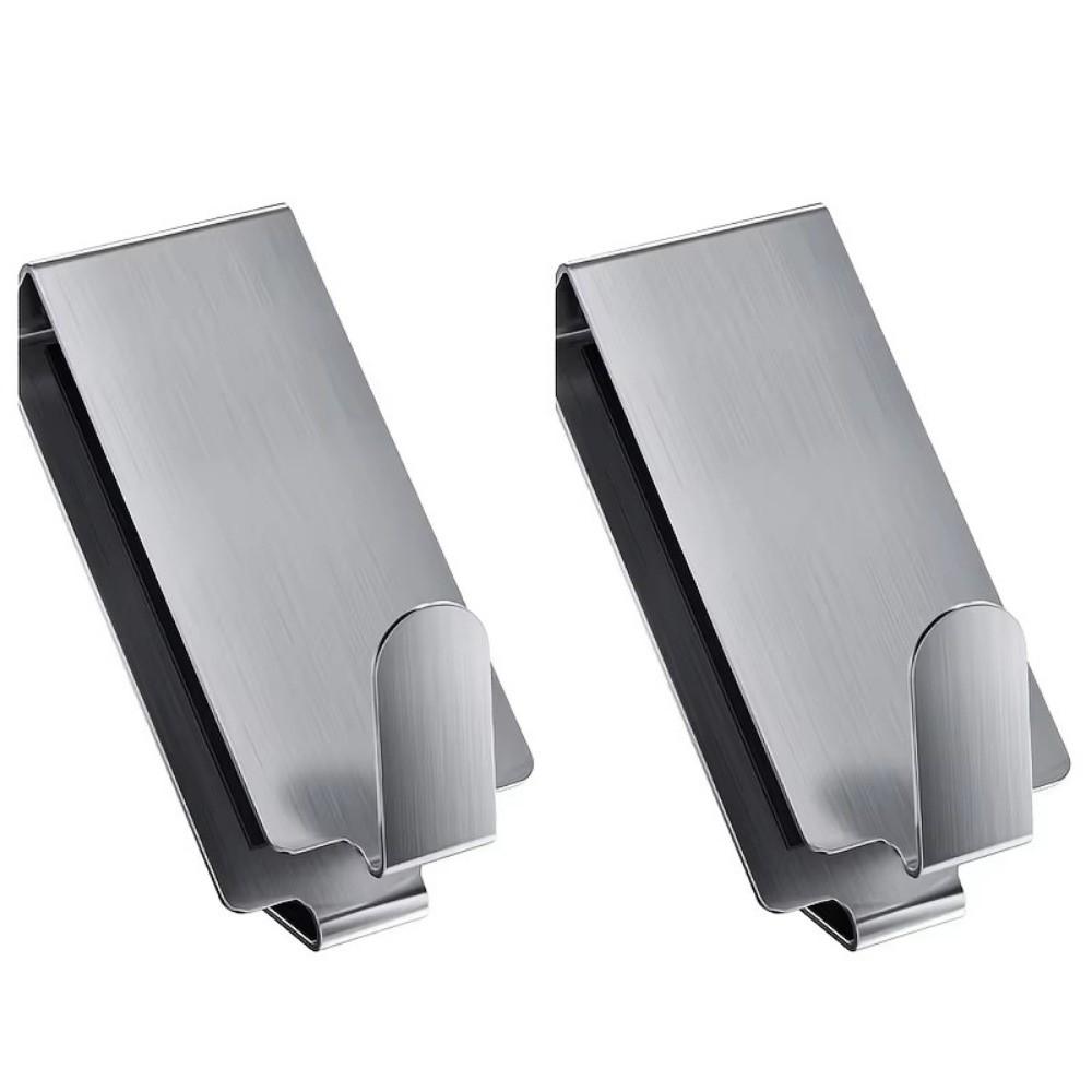 Double Side Bathroom Hook Stainless Steel Shower Towel Rack Shower Door Hook  For Over Glass Door