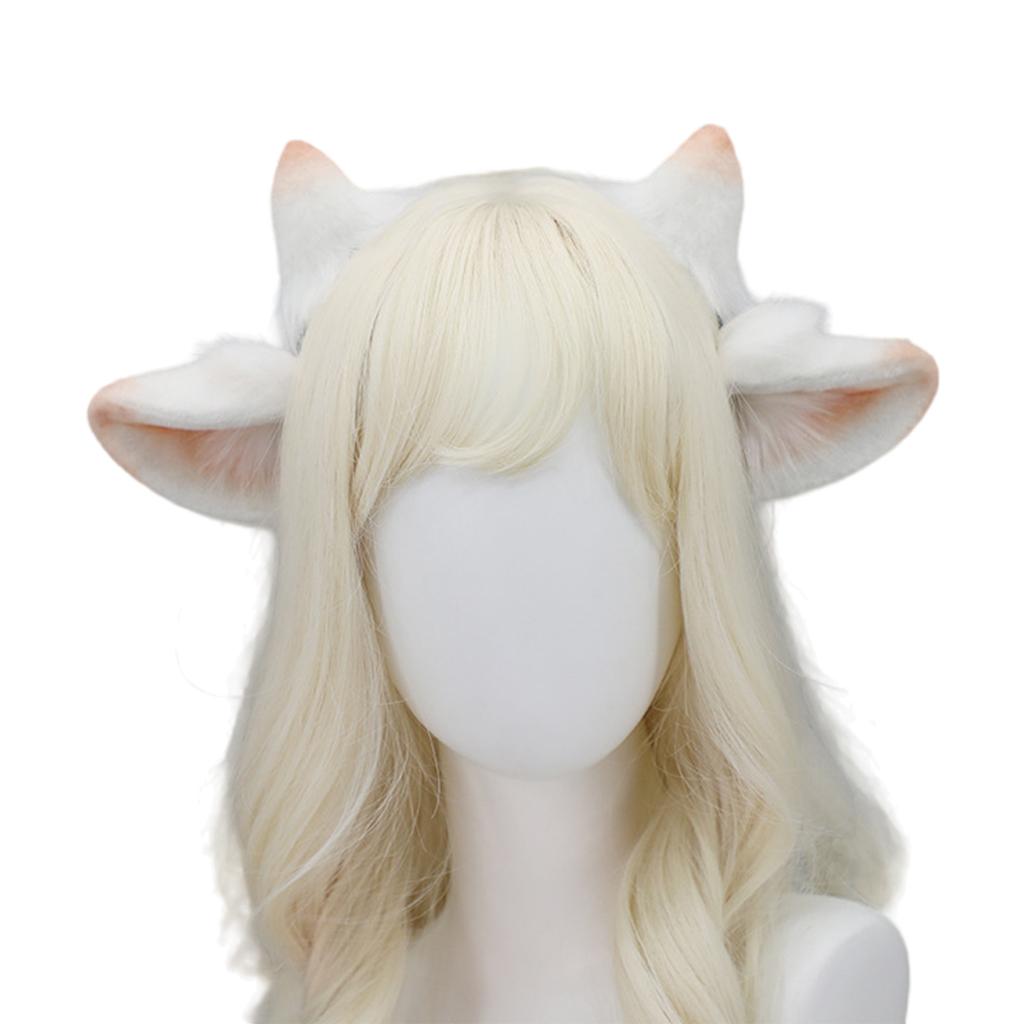 Realistic Sheep Ear Hairhoop for Roleplay Cosplay Costume Headband Halloween Headpieces Japanese Bendable Anime Headband