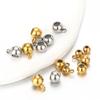 20pcs Stainless Steel Non-slip Silicone Spacer Beads Pendant Charms Clasps Gold Color Bail Beads for DIY Jewelry Making Findings