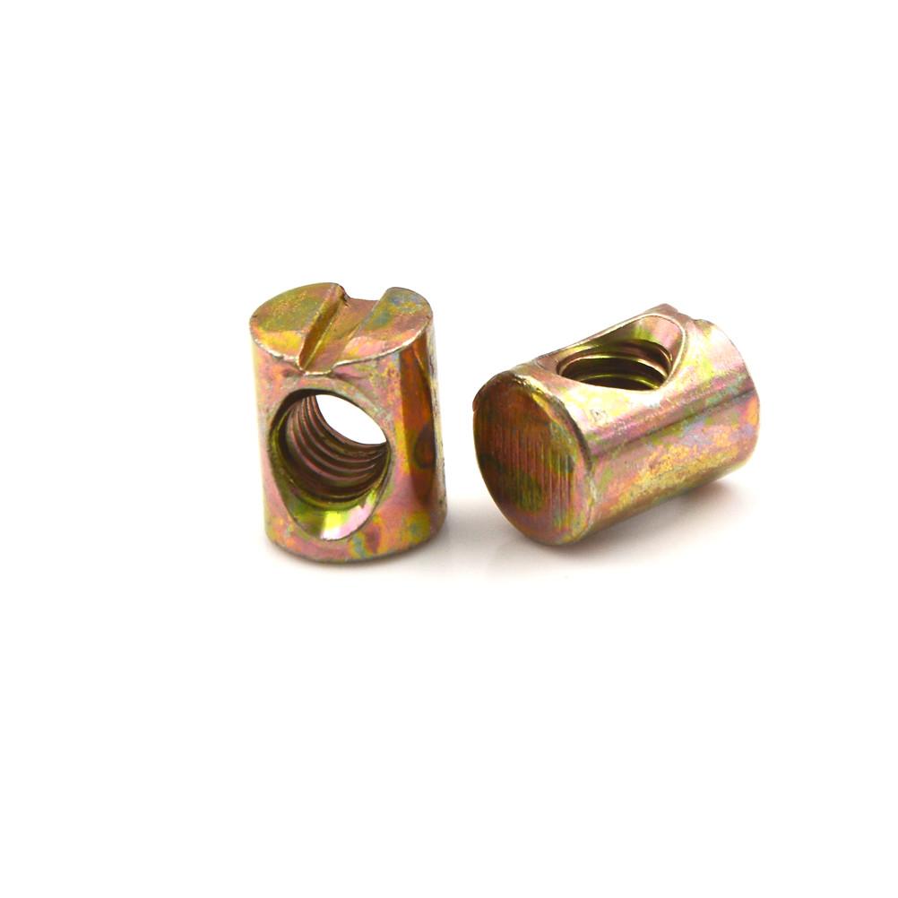 10 Stück M6 Zylinderkopfschrauben Mutter Querdübel Schlitzmöbelmutter für Betten Stuhl