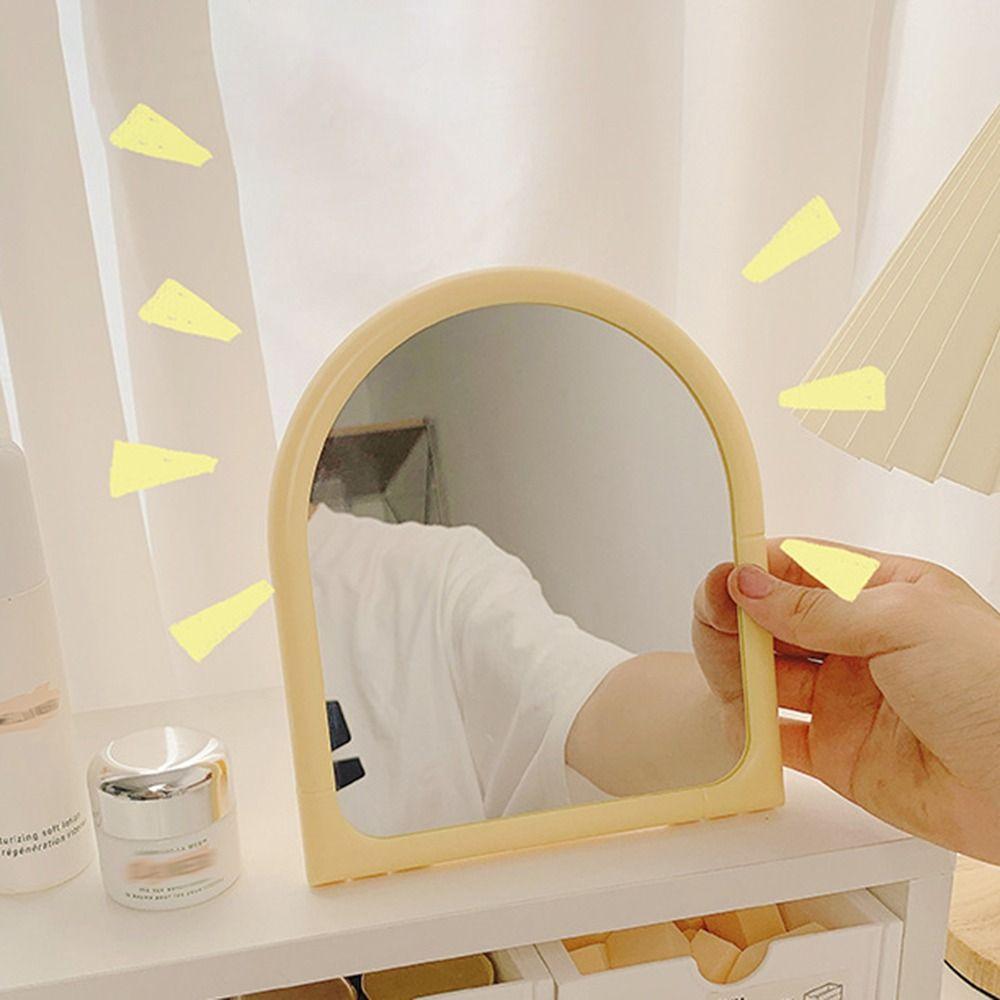 Arch Shaped Vanity Mirror Elegant Desktop Stand Mirror Personalized Dressing Mirror  Home Use