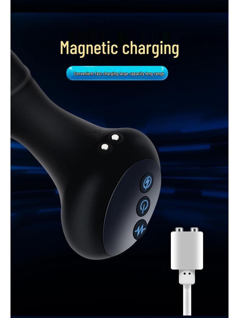 Miao Yin Fang Triple-Motor Vibrator: Electric Shock Anal Plug for Male and Female Prostate Stimulation.