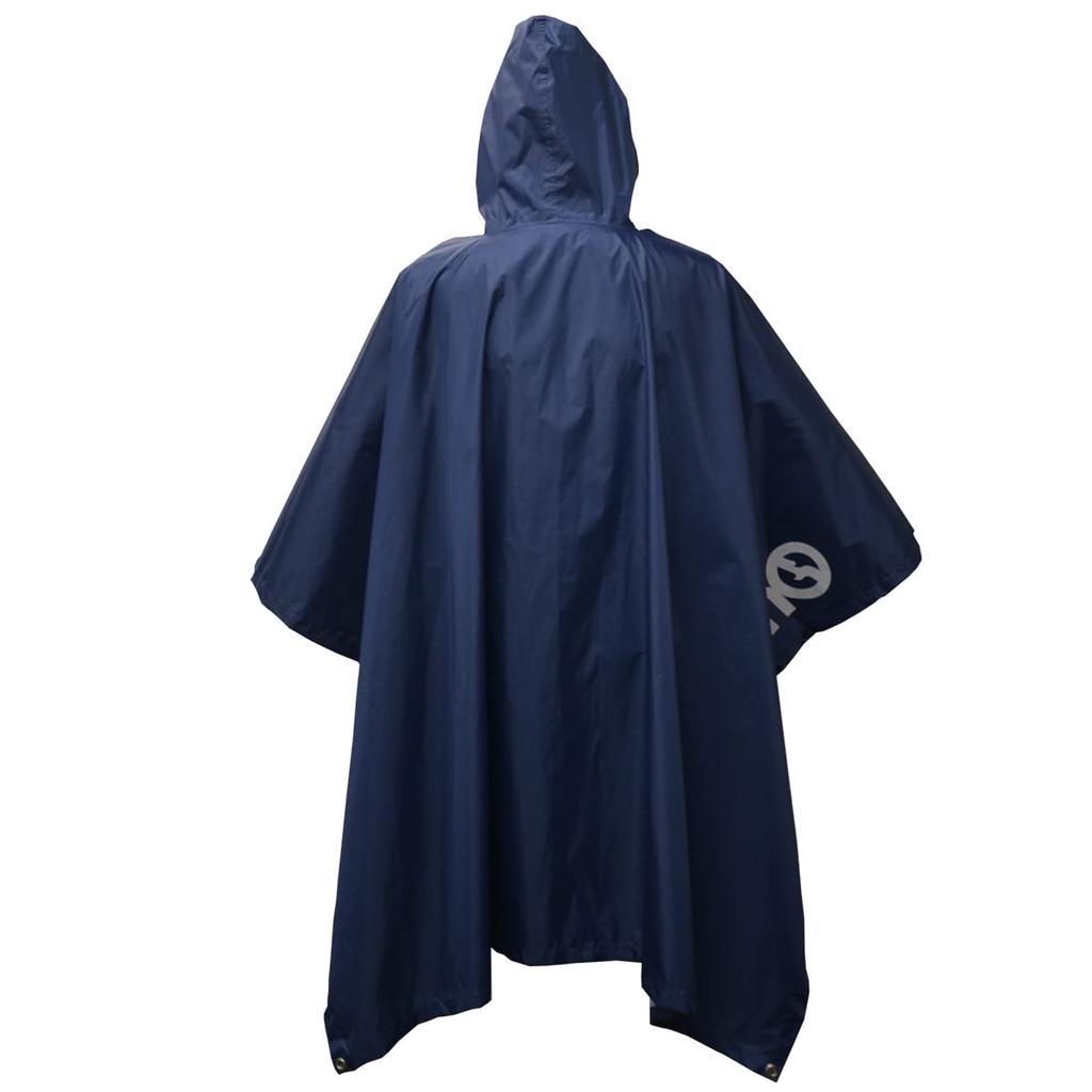 OUTDOOR PRODUCTS Waterproof Rain Poncho Versatile 5 In 1 Free Size Navy (145-185cm)
