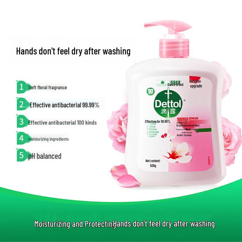 Dettol Moisturizing & Antibacterial Liquid Hand Soap, 500g