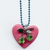 VERRYTASTE Cherry Heart Necklace - Pink