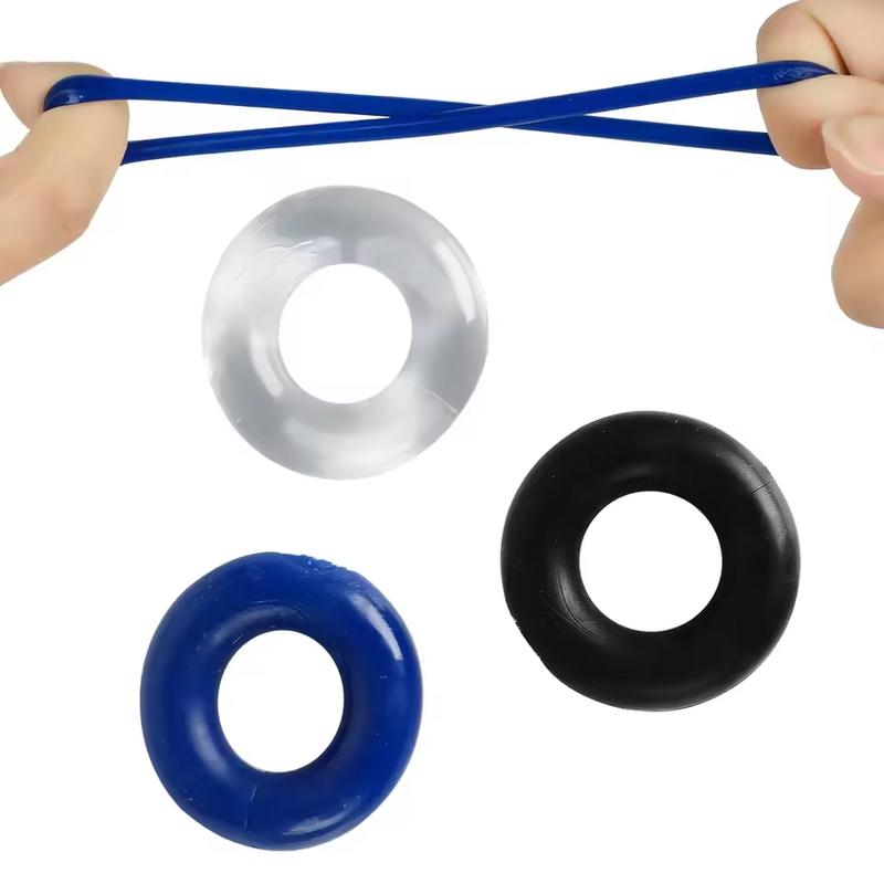 3Pcs Silicone Durable Penis Ring Adult Men Ejaculation Delay Cock Rubber Rings Penis Enlargement Sex Toys For Male Sex Ring