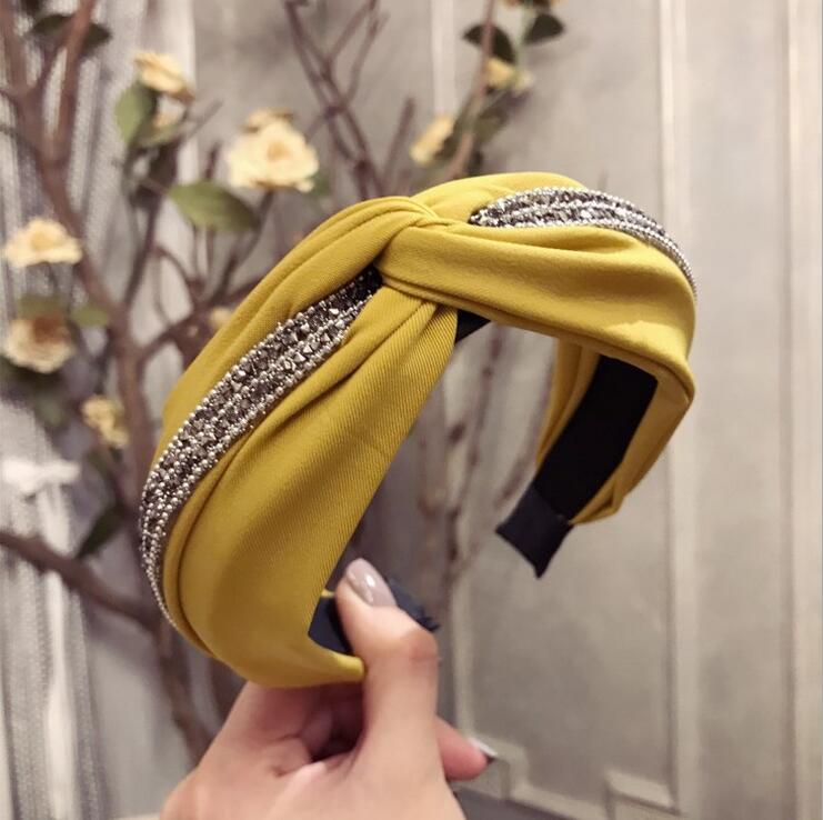 Fashion Headband Women's Hairband Hair Accessories High Quality Shining Rhinestone Patchwork Headwear