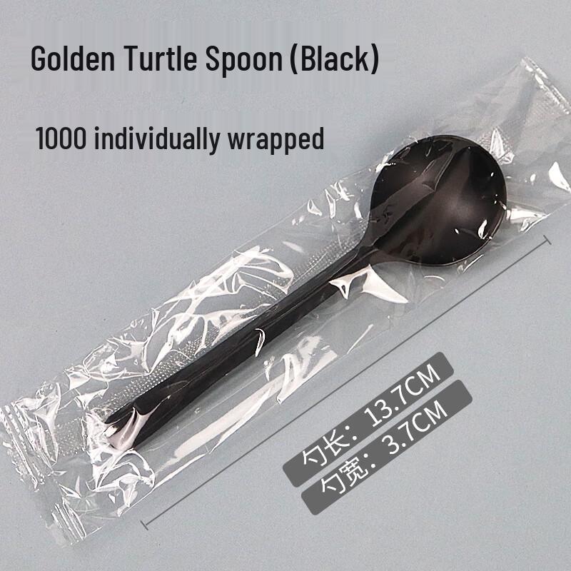 Yudu Disposable Plastic Golden Turtle Soup Spoons