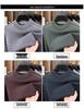 Men's 100% Wool Color Block Round Neck Knitwear - 2025 Autumn/Winter Warm Base Layer