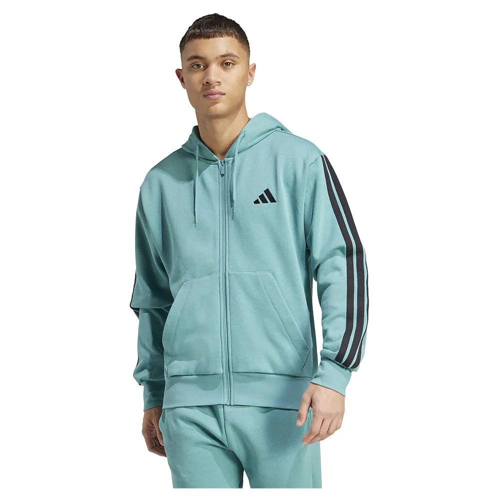 adidas Толстовка на молнии Essentials 3 Stripes Fleece EU M/Regular