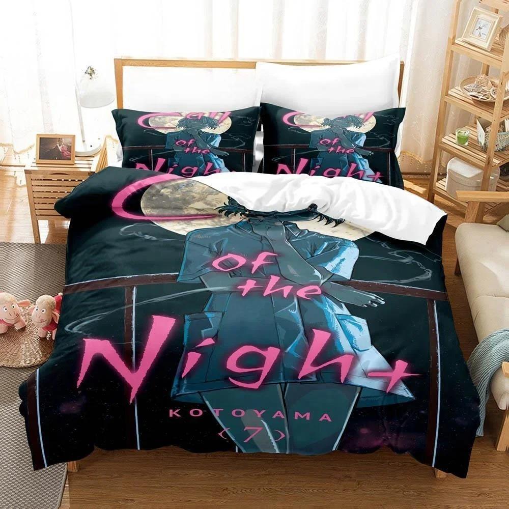 Neues 3D-Druck Anime CALL OF THE NIGHT Bettwäscheset Einzelbett Twin Full Queen King Size Bettset Erwachsene Kinder Schlafzimmer Bettdeckenbezug Sets