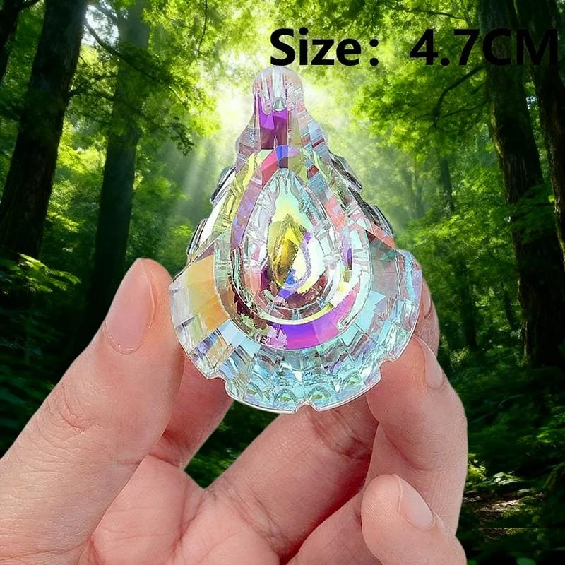 Crystal Sun Catcher Window Hanging Prism Glass Sun Moon Pendant Rainbow Maker Garden Decoration