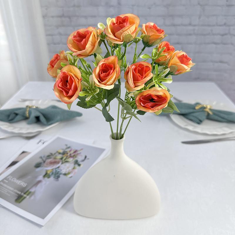 Flower Rose Fake Bouquet Hotel Interior Wedding Decor Bright Color Creative