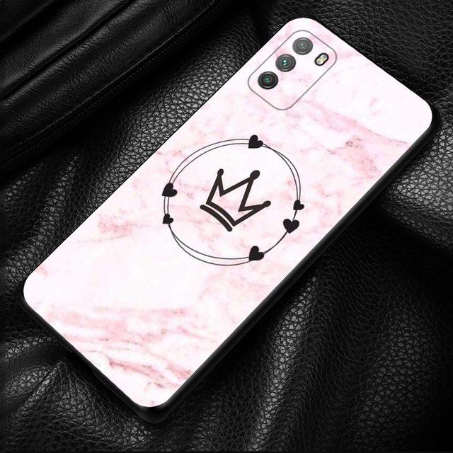 Pink Marble Flower Case For Xiaomi Poco X3 F3 Gt M3 Nfc F1 M3 M4 Pro 5g F3 Gt Cover For Mi 11t 10t Pro 9t 11 Note 10 Lite Civi