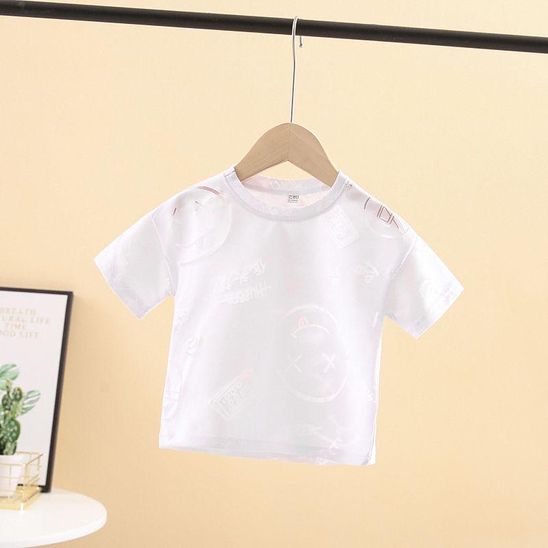 

Детская футболка с коротким рукавом Детская одежда Летняя тонкая футболка для малышей Новая ультралегкая и свободная футболка 120