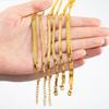 5pcs Stainless Steel Flat Snake Chain with Clasp Extended Chains 3-6mm DIY Men Necklace Jewelry Making Findings Accessor No Fade