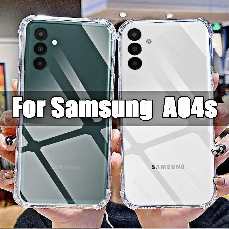 

Для телефона Samsung Galaxy A04s мягкий чехол из ТПУ, прозрачный для Sumsung A 04s 6,5 SM-A047F, противоударные чехлы, защита от отпечатков пальцев