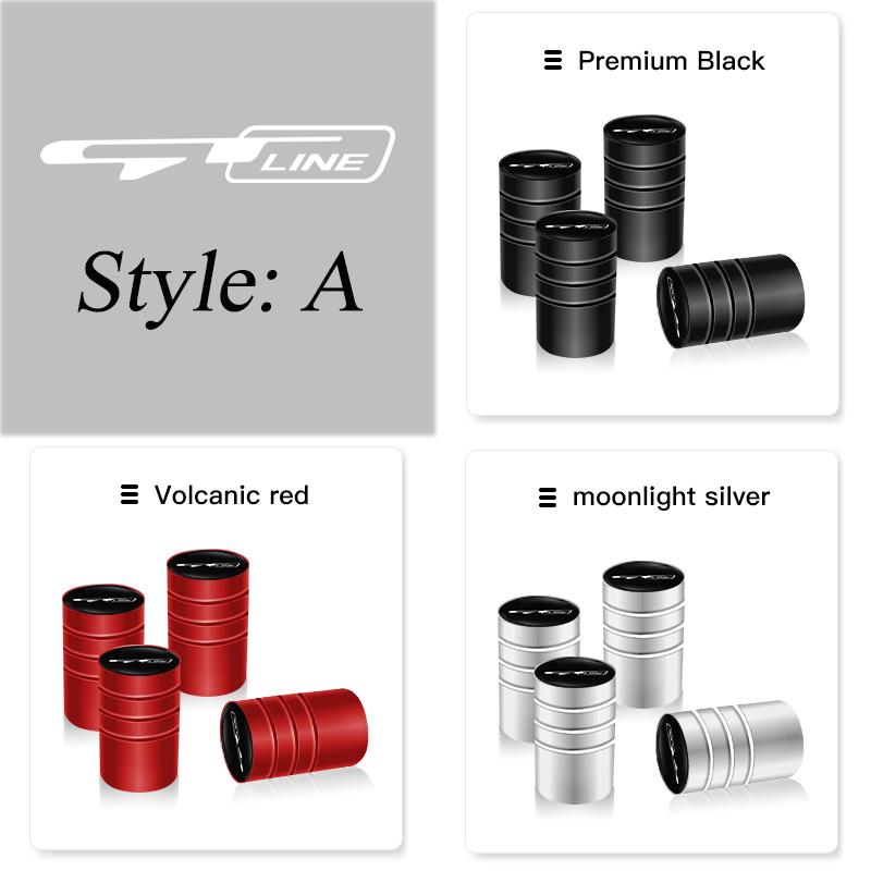 4Pcs Car Styling Metal Wheel Tire Valve Caps Dust Accessories For KIA Rio 4 Ev3 Ev6 Niro Stonic Sportage GT-Line Ceed Picanto K9 UHNPV1