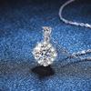 D Color 1ct Moissanite Pendant Necklace Square Jewelry Women
