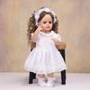 KEIUMI Boneca Reborn de 22 Polegadas Silicone Vinil Integral Pele Realista Aparência de Princesa Menina Recém-nascida Brinquedo Presente de Aniversário para Crianças