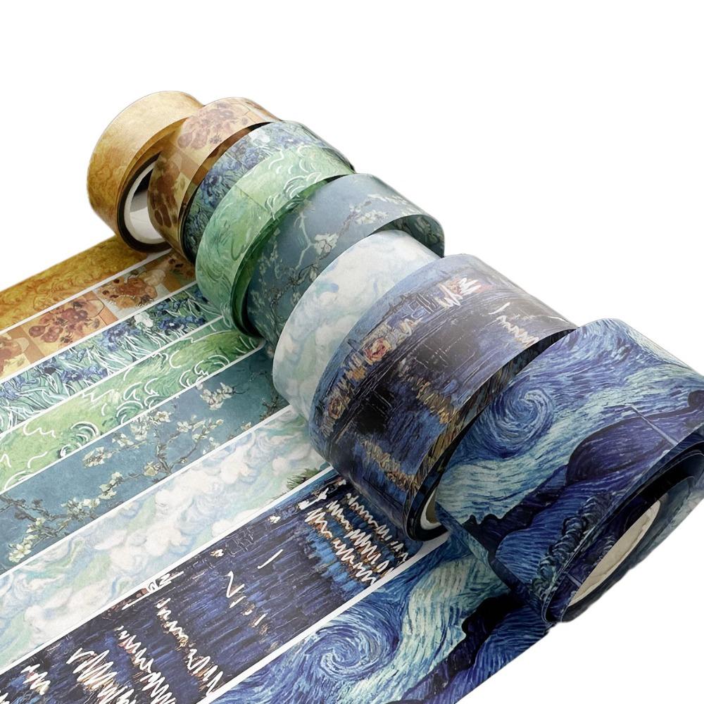 

8 рулонов винтажных лент в китайском стиле для скрапбукинга, клейкие декоративные ленты, маскирующие ленты, скрапбукинг Style B