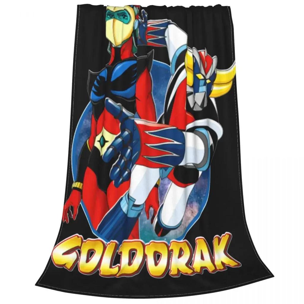 Goldorak Ufo Robot Grendizer Blanket Coral Fleece Plush Summer Air Conditioning Super Warm Throw Blanket for Sofa Office Quilt