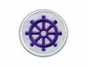Patchion Wheel of Dharma - Self-Adhesive Backing - Embroidered Patch/Badge/Emblem