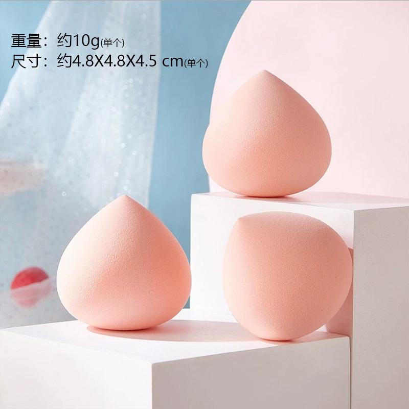 Heart-Shaped Peach Beauty Sponge: Dual-use, Non-Powder Absorbing, Dry & Wet