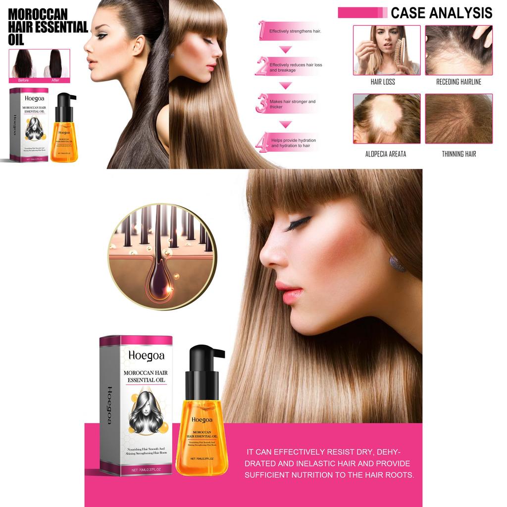 Hoegoa Nourishing Hair Oil For Hydrating And Repairing Dry And Frizzy Hair Ends