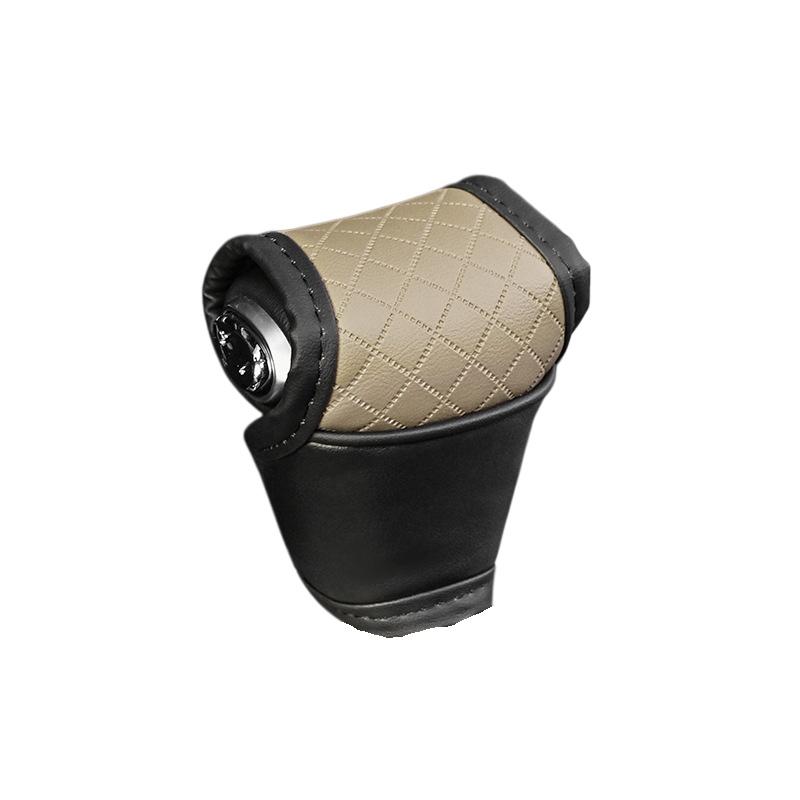 1 Pieza Cuero PU Antideslizante a Prueba de Polvo Protector de Pomo de Palanca de Cambios Universal Cubierta de Palanca de Cambios de Coche Accesorios de Decoración Interior para Palanca de Cambios
