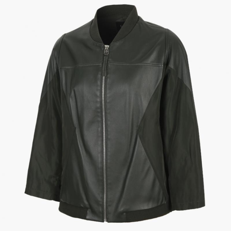 La Belle Shinyoung Fur Women Lambskin Combi Sporty Jacket Sy107jk