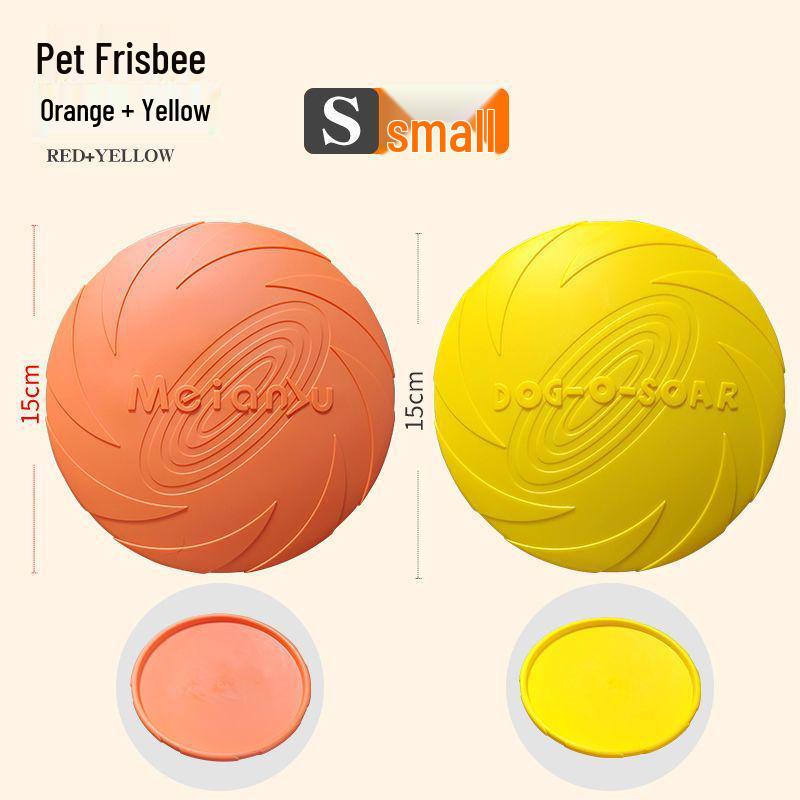 Silicone Bite-Resistant Floating Dog Frisbee Toy for Training Border Collies & Large Dogs