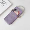 Fashion Phone Case For iPhone 17 15 14 13 12 11 16 Pro Max Plus Wallet Card Slot Flower Pearl Strap Cord Lanyard Bumper Cover