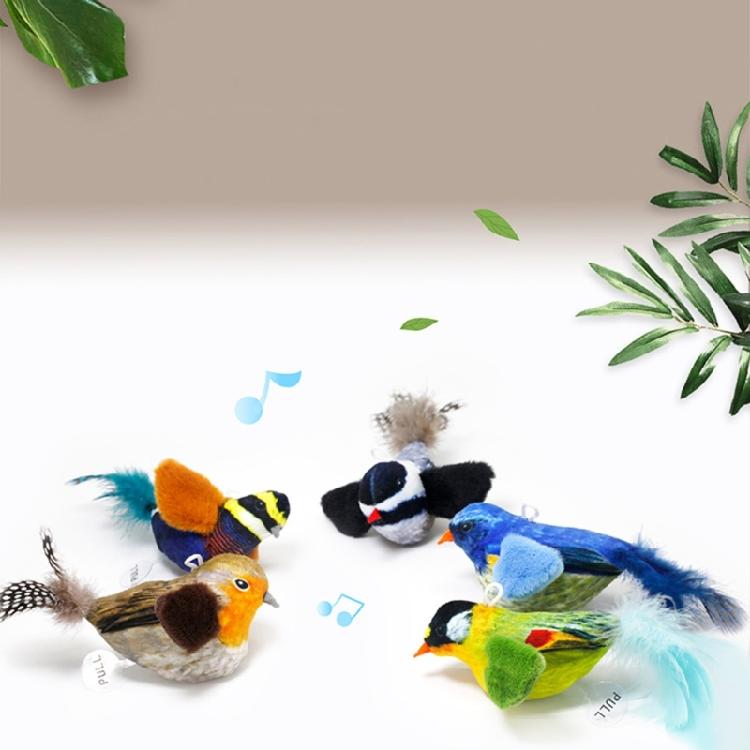 Interactive Cat Birds Toy for Indoor Cute Cat Toy with Realistic Bird Sounds Toy