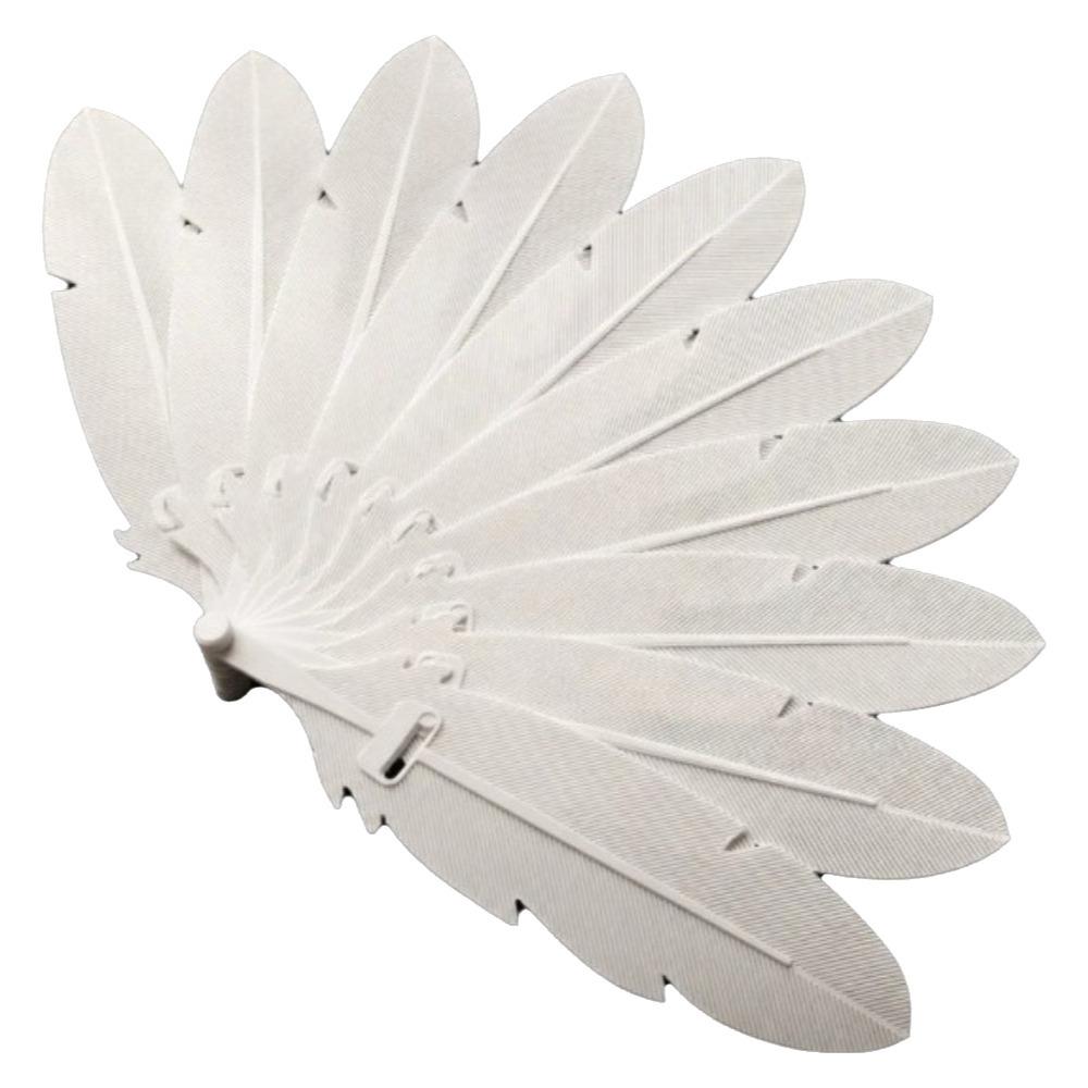 Portable Handheld Feather Fan 3D Printed Costume Prop Fan Summer Cooling Fan Outdoor Use