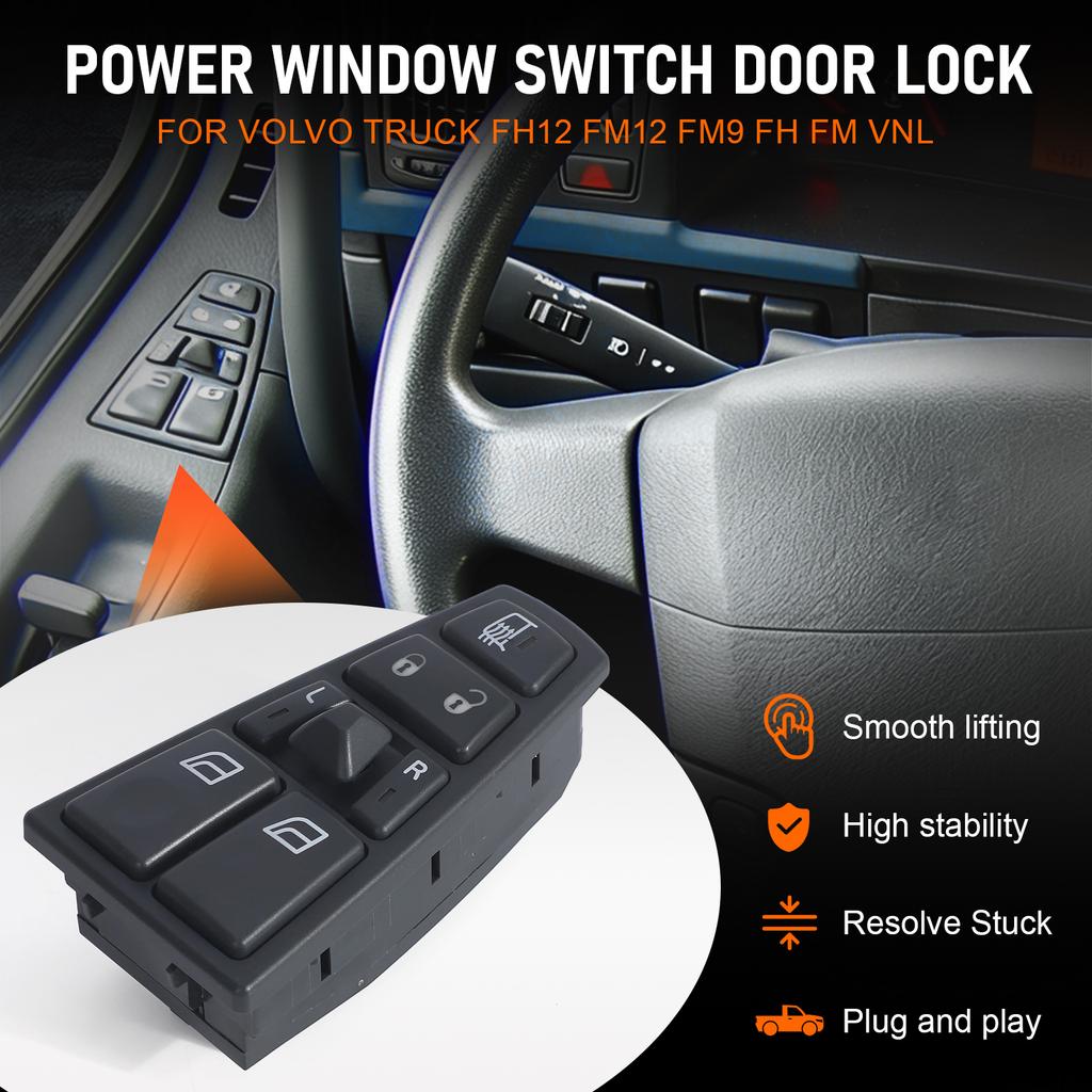 OE 20752918 21543897 Master Power Electric Window Lifter Regulator Button Control Switch For VOLVO Truck FH12 FM12 FM9 FH FM VNL