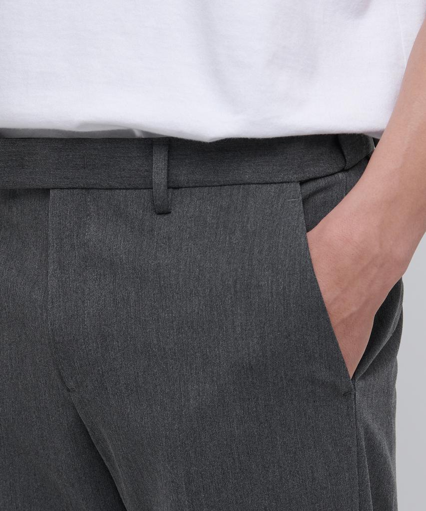 MUSINSA STANDARD Semi-Wide Slit Hidden Banding Slacks [Medium Gray]