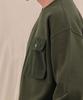 Ellamo Terry Basic Plain Square Pocket Oversized Sweatshirt [Khaki]