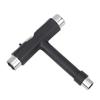 Professional Skateboard Tool Kit Multipurpose L T Type Wrench Five Functions Black