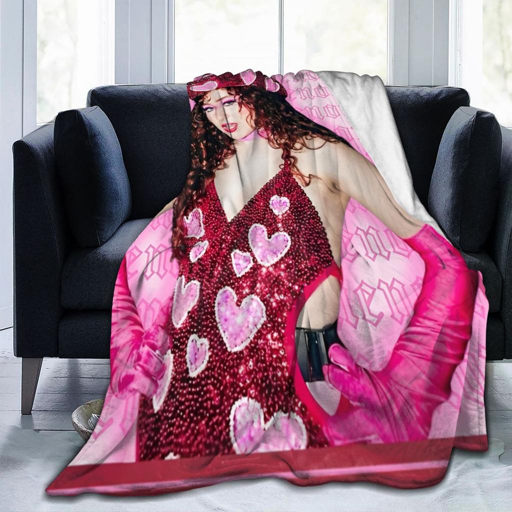 Chappell Roan Midwest Princess Blankets Flannel Winter Breathable Soft Throw Blankets for Bedding Outdoor Quilt