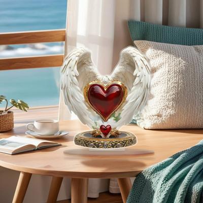 2D Acrylic Jesus Nativity Ornament Angel Wing Table Sign with Base Home Office Desktop Bookshelf Religious Christmas Decoration