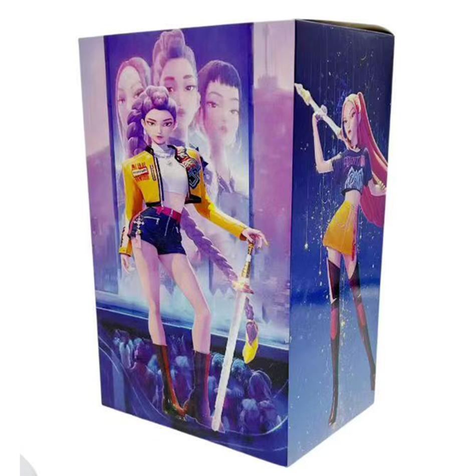 19 cm große K-Pop-Dämonenjäger-Figur, Modellspielzeug aus PVC, Cartoon-Gaming-Peripheriegerät, Schreibtischdekoration, Sammlerfiguren, Modellspielzeug für Kinder