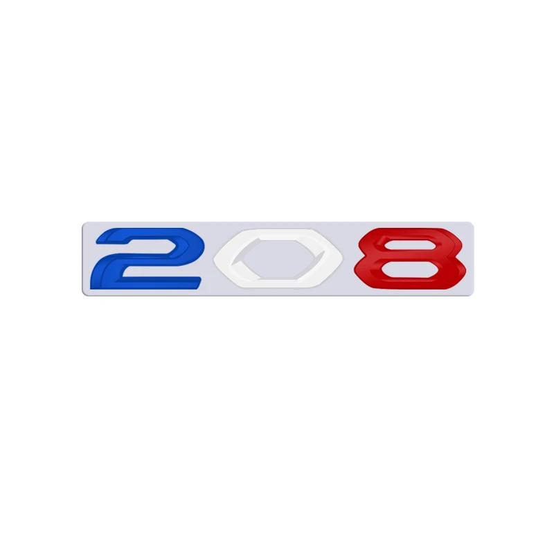 Pro Peugeot 208 GT Auto 3D Kovové Písmena Logo Odznak Samolepky Auto Auto Zadní Kufr Abecední Znak Stylingové Samolepky