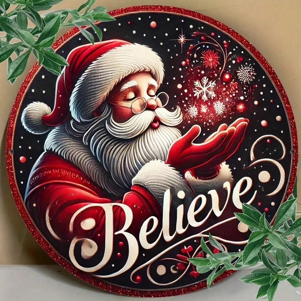 Vintage Metal Tin Sign for Holiday Party Home Decor