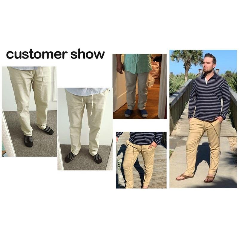 Relaxed Fit Men's Sweatpants Business Casual Loose Fit Large Size Elastic Waist Cotton Solid Color Athletic Pants
