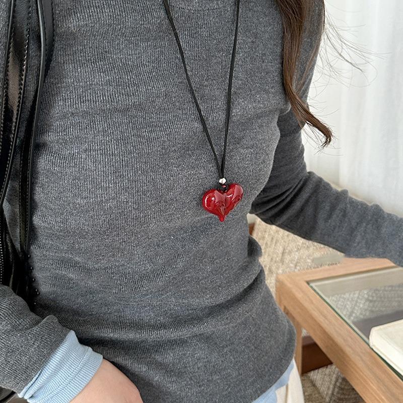 Bohemian ceramic color beaded starfish necklace women's retro ethnic style woven rope long sweater chain accessories