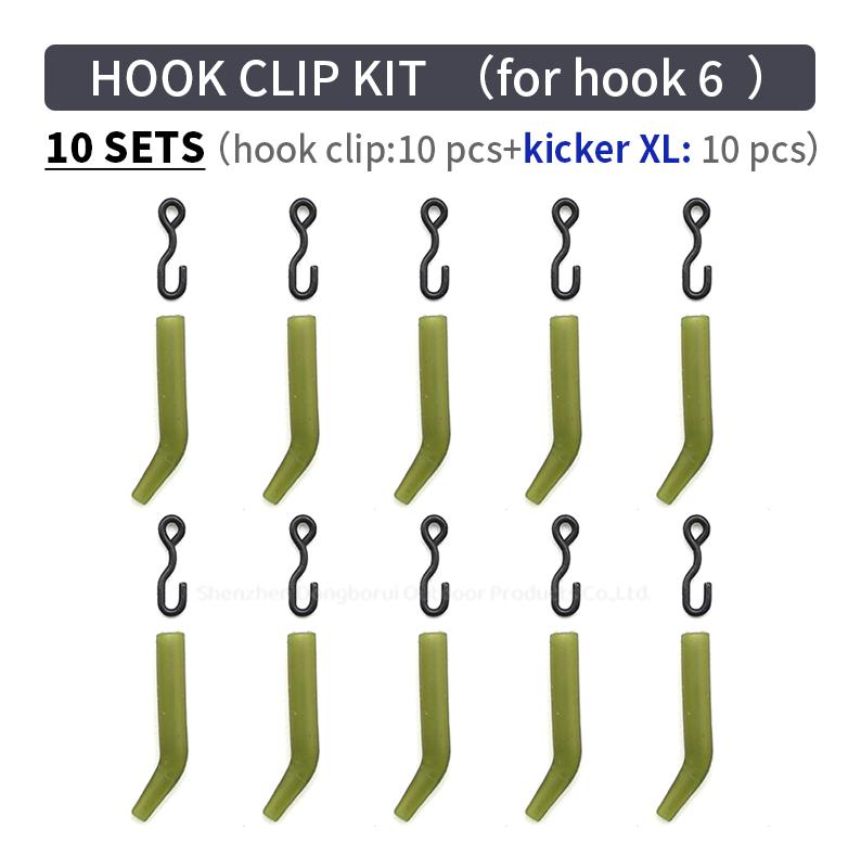 20pcs Carp Fishing Accessories Kit Hook Clip Kicker XL To Quick Change Carp Hooks For Carp Fishing Terminal Tackle